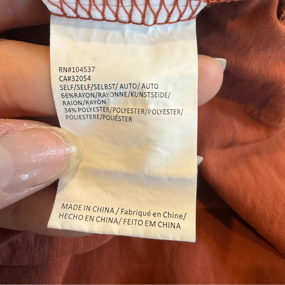 Tiny-Anthropologie - Heidi Tie Rust Drawstring High-Waist Pants - Picture 12 of 13
